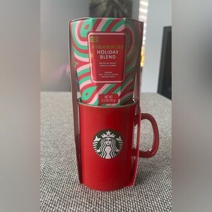Starbucks Holiday Blend Coffee and Mug Set- Red & Green Mug